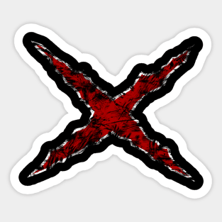 X-scratch shirt Sticker